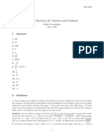 Algebra Handout #8 Answers and Solutions