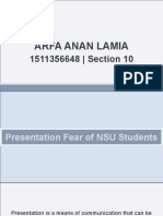 Arfa - ENG 105 Presentation Fear