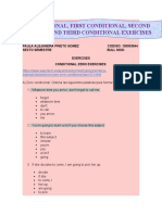 Zero Conditional, First Conditional, Second Conditional and Third Conditional Exercises