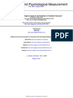 Educational and Psychological Measurement: Does Emotional Intelligence Assist in The Prediction of Academic Success?