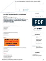 HTET PGT Computer Science Questions With Answer - Computer Science Questions and Answers - CSE-MCQ PDF