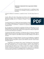 "Insufficiency of Consideration Is Immaterial: But An Agreement Without Consideration Is Void." Comment