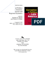 Morris & Blake - Introducción. Corruption & Politics in Latin America - National and Regional Dynamics