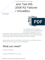 Configure MS Windows 2008 R2 Failover Cluster On VirtualBox