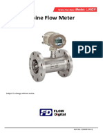 Liquid Turbine Flow Meter: Subject To Change Without Notice