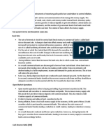 Explain Various Quantitative Instruments of Monetary Policy Which Are Undertaken To Control Inflation