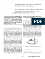 Ring Resonator Based Integrated Optical Beam Forming Network With True Time Delay For MMW Communications