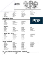 Tone Words Handout