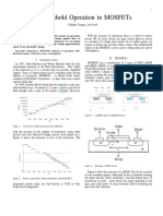 Subthreshold Operation in Mosfets: Vidisha Verma, 2015189