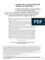 Work and Home Productivity of People Living With HIV in Zambia and South Africa