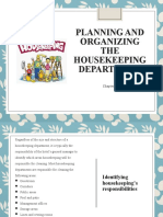 Planning and Organizing THE Housekeeping Department