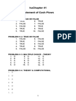 Huchapter 41 Statement of Cash Flows: Problem 41-1: True or False