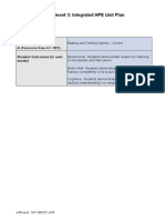 Assignment 3: Integrated HPE Unit Plan: Year Level/class 7/8 Number of Lessons 5 Topic