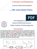 State Space Solutions and Realizations: EE-601: Linear System Theory