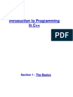 Introduction To Programming in C++