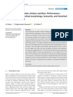 Carcass Criteria, Intestinal Morphology, Immunity, and Intestinal Bacterial Population