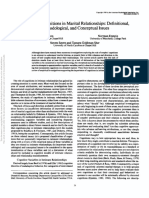 The Role of Cognitions in Marital Relationships: Definitional, Methodological, and Conceptual Issues