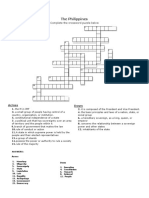 The Philippines: Complete The Crossword Puzzle Below