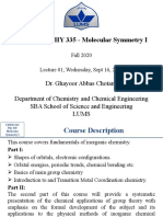 CHEM 221/PHY 335 - Molecular Symmetry I