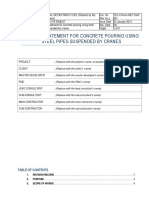 Method Statement For Concrete Pouring Using Steel Pipes Suspended by Cranes) (B)