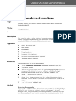 The Oxidation States of Vanadium: Topic