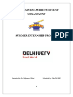 Delhivery Project Report Rahul