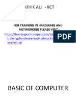 Sathik Ali - Iict: For Training in Hardware and Networking Please Visit