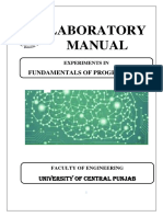 Laboratory Manual: Fundamentals of Programming