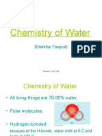 Chemistry of Water: Shaikha Yaqoub