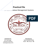 Practical File: CO 202: Database Management Systems