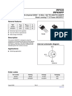 IRF630 IRF630FP: N-Channel 200V - 0.35 - 9A TO-220/TO-220FP Mesh Overlay™ II Power MOSFET