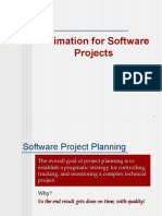 Estimation of Software Projects