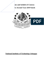 SCHEME OF COURSES 2nd Year PDF