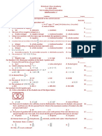 Mathematics 7 Final Examination