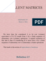 2.5 Equivalent Matrices. Hazen A. Mole