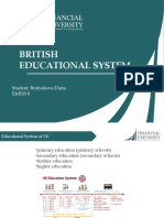 British Educational System: Student: Bratyakova Daria E&B20-8