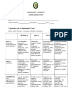 Expository and Argumentative Essay Rubric