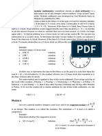 Introduction To Modular Arithmetic