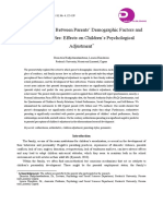 The Relationship Between Parent's Demografic Factors and Parenting Styles. Effect On Children's Psychological Adjustment