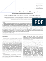 Optimization of Fenton's Oxidation of Chemical Laboratory Wastewaters Using The Response Surface Methodology