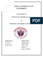 Chanakya National Law University: Final Draft of Intellectual Property Law ON