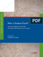 Lisbeth S. Fried-Was 1 Esdras First - An Investigation Into The Priority and Nature of 1 Esdras-Society of Biblical Literature (2011) PDF