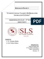 Constitutional Validity of Delegated Legislation in India