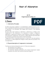 Heat of Adsorption: I Theory