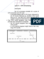 Chapter 5 - CPU Scheduling CPU and I/O Burst Cycle