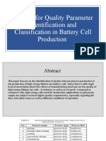 Method For Quality Parameter Identification and Classification in