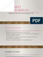 Market Equilibrium: Presented By: Sweet Amor B. Paduga and Jericho R. Cruz