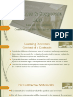 Law of Obligations Content and Discharge of Contracts