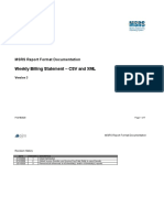 Weekly Billing Statement - CSV and XML: MSRS Report Format Documentation