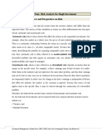 Chapter Four: Risk Analysis For Single Investment 4.1. Sources, Measures and Perspectives On Risk